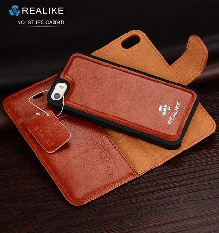 Image of iPhone 7 Cover, REALIKE™ {Imported} Premium Style Shockproof Leather Flip Case For iPhone 7