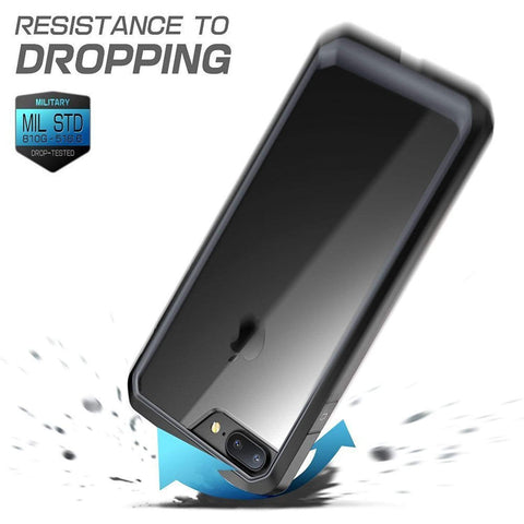 Image of iPhone 7 Plus Cover, REALIKE™ {Imported} Premium Style Shockproof Back Case For iPhone 7 Plus (Glacier Series - Black)