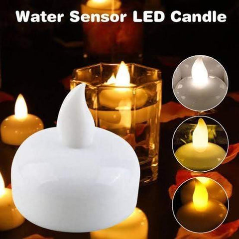 Image of LED Floating Candles! Pack Of 12 Pieces