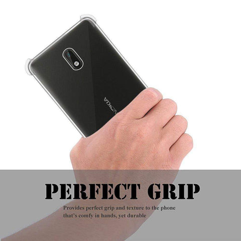 Image of NOKIA 3 Back Cover Case, REALIKE® 100% Fit {Imported} Premium Shockproof Crystal Transparent Back Case For NOKIA 3