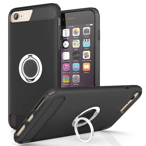 Image of REALIKE Aemotoy Protective Armor Bumper W 360 Degrees Ring Kickstand Shockproof Defender Case For iPhone 8 - iPhone 7