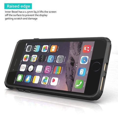 Image of REALIKE Aemotoy Protective Armor Bumper W 360 Degrees Ring Kickstand Shockproof Defender Case For iPhone 8 - iPhone 7