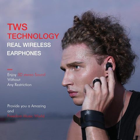 Image of REALIKE Bluetooth Earphone True Wireless Sport Earphone Waterproof Stereo Earbuds With Microphone for Handsfree Calls G1