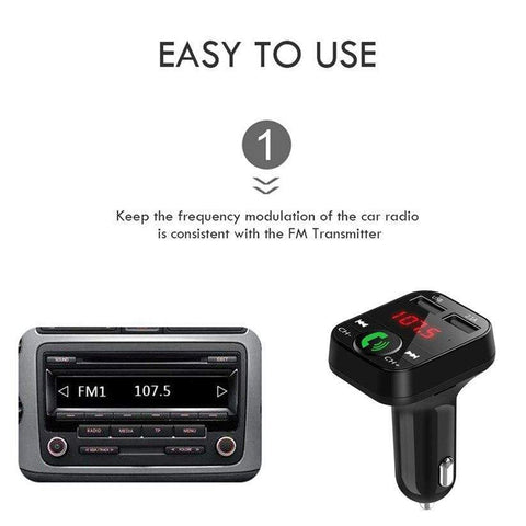 Image of REALIKE Car Kit Handsfree Wireless Bluetooth FM Transmitter LCD MP3 Player USB Charger