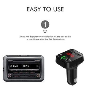REALIKE Car Kit Handsfree Wireless Bluetooth FM Transmitter LCD MP3 Player USB Charger
