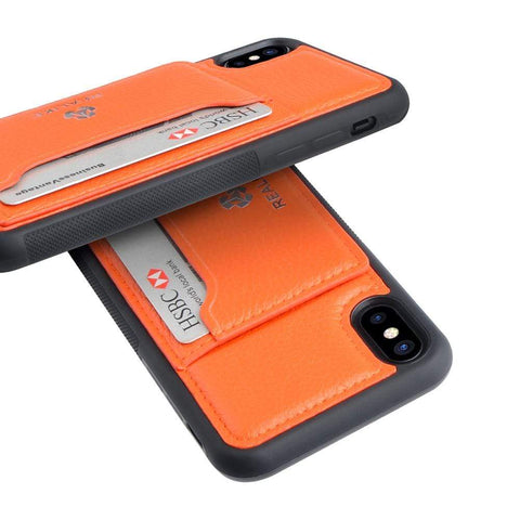 Image of REALIKE® Exclusive Design back cover shockproof case for iPhone X,magnetic stand cardholder case
