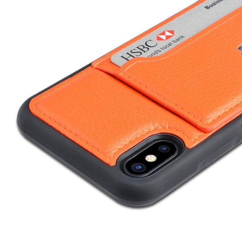 Image of REALIKE® Exclusive Design back cover shockproof case for iPhone X,magnetic stand cardholder case