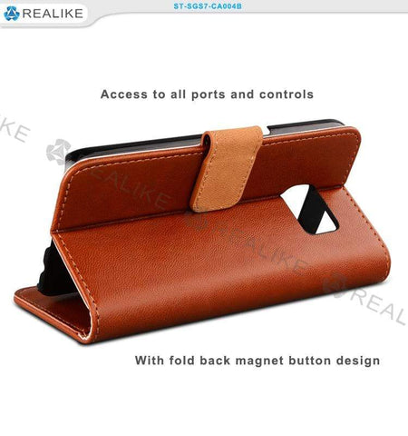 Image of REALIKE® Exclusive Design back cover shockproof case for Samsung S8, the magnetic stand cardholder case