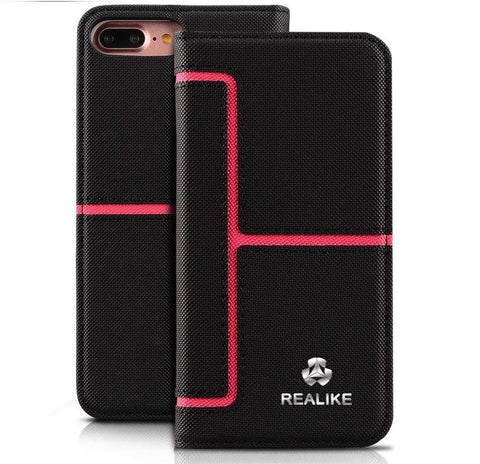 Image of REALIKE® Exclusive Design Flip cover shockproof case for iPhone 7-8, the magnetic stand cardholder case