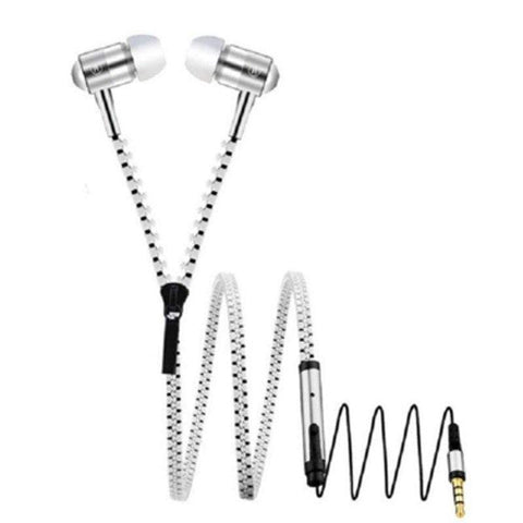 Image of REALIKE Handsfree Zipper Style Mini Earphone 3.5mm Aux Audio Jack In Ear Headphones Ear phones Handfree MP3 Headset with Mic