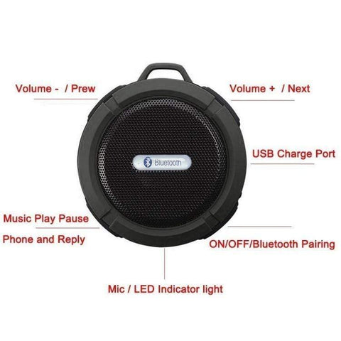 Image of REALIKE® Mini 4.0 IP65 Waterproof subwoofer stereo radio FM outdoor wireless BT Speaker