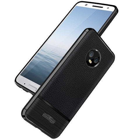 Image of REALIKE® Moto G6 Plus Cover,Litchi Pattern Design Lightweight Shockproof Case for Moto G6 Plus (Litchi Blue) (Limited Time Discounted Price)