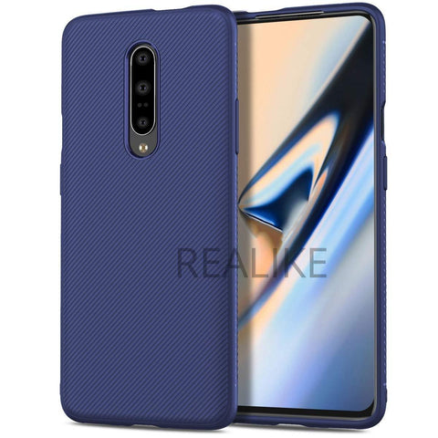 Image of REALIKE OnePlus 7 Pro Back Cover, Beetle Series Shockproof Line Texture Case for Oneplus 7 Pro