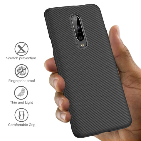 Image of REALIKE OnePlus 7 Pro Back Cover, Beetle Series Shockproof Line Texture Case for Oneplus 7 Pro