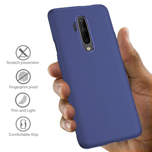 REALIKE OnePlus 7T Pro Back Cover, Carbon Fiber Shockproof Case for Oneplus 7T Pro (Texture Blue)