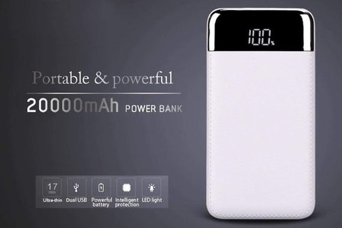 Image of REALIKE® power supply 20000 mAh protable powerbank external Battery bank LED travel fast USB charger