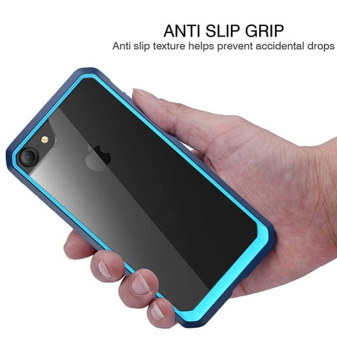 Image of Realike Premium Style Shockproof Back Case For iPhone 7 (Glacier Series - Blue)