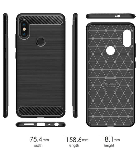 Image of REALIKE® Redmi Note 5 Pro Back Cover, Branded Case With Ultimate Protection From Drops, Flexible Carbon Fiber Back Cover For Xiaomi Redmi Note 5 Pro-2018