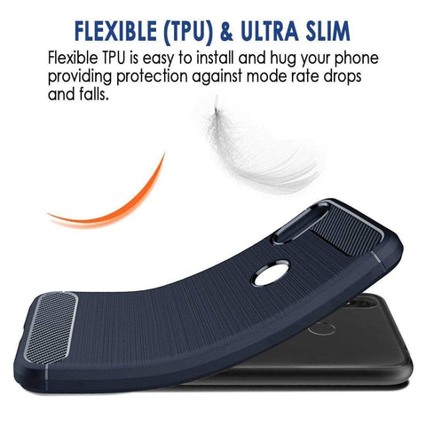 Image of REALIKE® Redmi Note 5 Pro Back Cover, Branded Case With Ultimate Protection From Drops, Flexible Carbon Fiber Back Cover For Xiaomi Redmi Note 5 Pro-2018