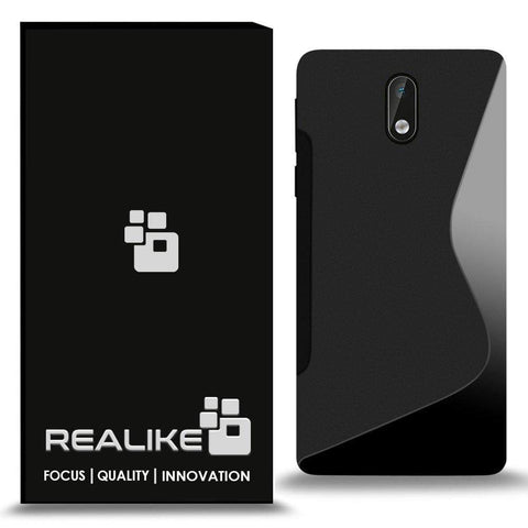 Image of REALIKE® 100% Fit Premium Shockproof Carbon Fiber Back Case For NOKIA 3