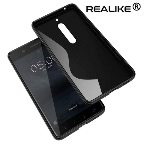 Image of REALIKE® 100% Fit Premium Shockproof Carbon Fiber Back Case For NOKIA 5