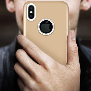 REALIKE&reg; iPhone X 360° Back Cover, Ultra Thin Slim Hard Premium 360° PC Case For iPhone X (GOLD)
