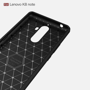 REALIKE&reg; Lenovo K8 Note Cover, Flexible Carbon Fiber Design Lightweight Shockproof Back Cover for Lenovo K8 Note - Metallic Blue