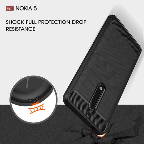 Image of REALIKE® NOKIA 5 Armor Case (INDIAN Version) Ultimate Protection from Drops in Slim profile, Durable, Anti Scratch, Perfect Fit, Flexible TPU Phone Back Cover for NOKIA 5