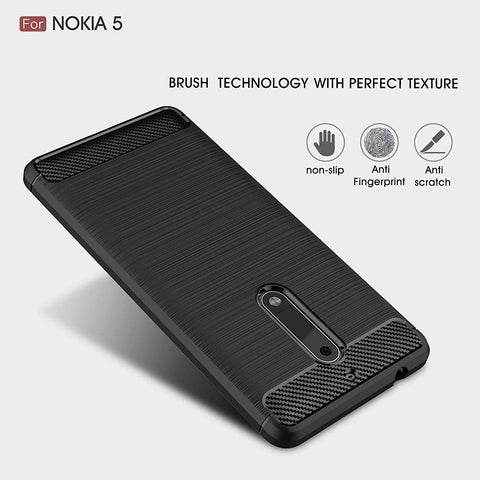 Image of REALIKE® NOKIA 5 Armor Case (INDIAN Version) Ultimate Protection from Drops in Slim profile, Durable, Anti Scratch, Perfect Fit, Flexible TPU Phone Back Cover for NOKIA 5