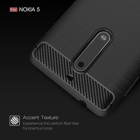 Image of REALIKE® NOKIA 5 Armor Case (INDIAN Version) Ultimate Protection from Drops in Slim profile, Durable, Anti Scratch, Perfect Fit, Flexible TPU Phone Back Cover for NOKIA 5
