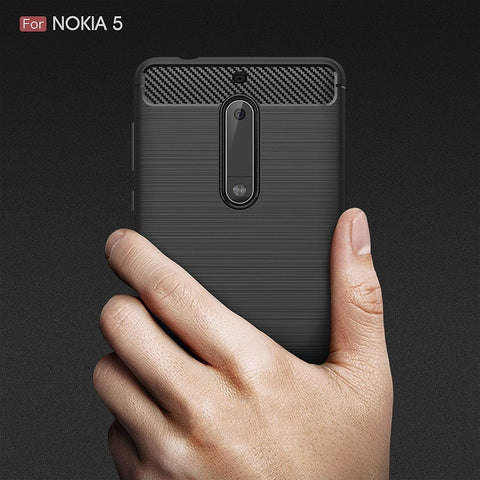 Image of REALIKE® NOKIA 5 Armor Case (INDIAN Version) Ultimate Protection from Drops in Slim profile, Durable, Anti Scratch, Perfect Fit, Flexible TPU Phone Back Cover for NOKIA 5