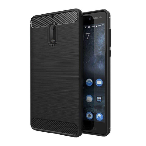 Image of REALIKE&reg; NOKIA 6 Armor Case, Ultimate Protection from Drops, Durable, Anti Scratch, Perfect Fit, Anti Shock Technology, Back Cover for NOKIA 6 - METAlLIC BLACK