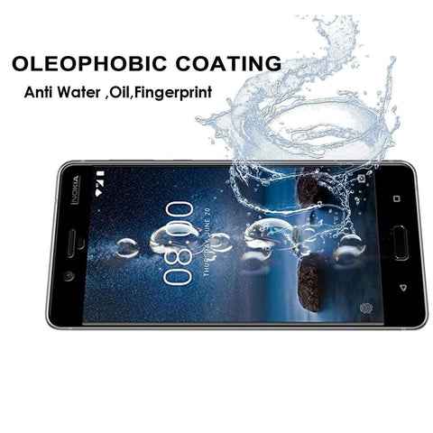 Image of REALIKE® Nokia 8 Screen Protector, 3D Touch 9H Full Coverage HD Clear Tempered Glass for Nokia 8 (Black)