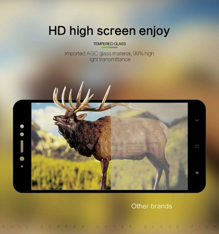 Image of REALIKE® Redmi 5A Screen Protector, 3D Touch 9H Full Coverage HD Clear Tempered Glass for Redmi 5A (Black)