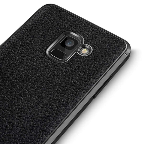 Image of REALIKE&reg; Samsung A8 Plus Cover, Anti-fingerprint Soft Back Cover Case for Samsung A8 Plus 2018 (Metallic Black)