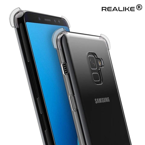 Image of REALIKE&reg; Samsung A8 Plus Cover, Anti-fingerprint Soft Silicone Transparent Back Cover Case for Samsung A8 Plus 2018 (CLEAR)