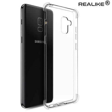 Image of REALIKE&reg; Samsung A8 Plus Cover, Anti-fingerprint Soft Silicone Transparent Back Cover Case for Samsung A8 Plus 2018 (CLEAR)