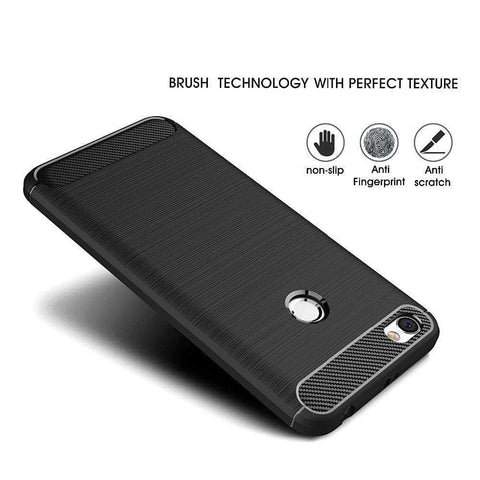 Image of REALIKE® Xiaomi Redmi Y1 Back Cover, Flexible Carbon Fiber Design Lightweight Shockproof Back Cover for Xiaomi Redmi Y1 (BLACK)