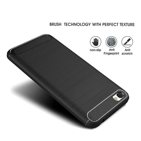 Image of REALIKE® Xiaomi Redmi Y1 Lite Back Cover, Flexible Carbon Fiber Design Lightweight Shockproof Back Cover for Xiaomi Redmi Y1 Lite - Metallic Blue (BLACK)