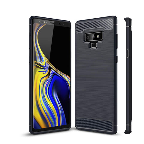 Image of REALIKE Samsung Galaxy Note 9 Cover Flexible Carbon Fiber Design Lightweight Shockproof Case for Samsung Galaxy Note 9-2018 (Carbon Blue)