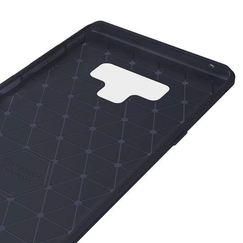 Image of REALIKE Samsung Galaxy Note 9 Cover Flexible Carbon Fiber Design Lightweight Shockproof Case for Samsung Galaxy Note 9-2018 (Carbon Blue)
