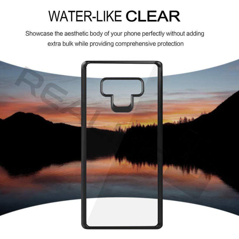 Image of REALIKE® Samsung Galaxy Note 9 Cover Flexible Transparent Lightweight Shockproof Case for Samsung Galaxy Note 9-2018 {Diamond Series Black}