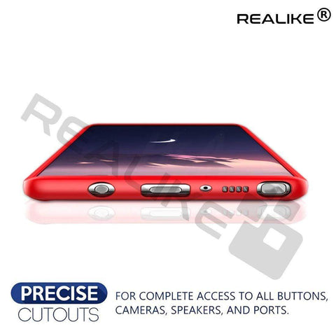 Image of REALIKE® Samsung Galaxy Note 9 Cover Flexible Transparent Lightweight Shockproof Case for Samsung Galaxy Note 9-2018 {Diamond Series Red}