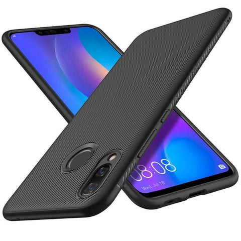 Image of REALIKE Samsung M20 Case, Flexible Carbon Fiber Full Shockproof Case for Samsung Galaxy M20 (Carbon Black)