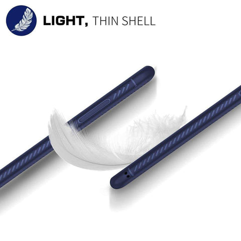 Image of REALIKE Samsung M20 Case, Flexible Carbon Fiber Full Shockproof Case for Samsung Galaxy M20 (Carbon Blue)