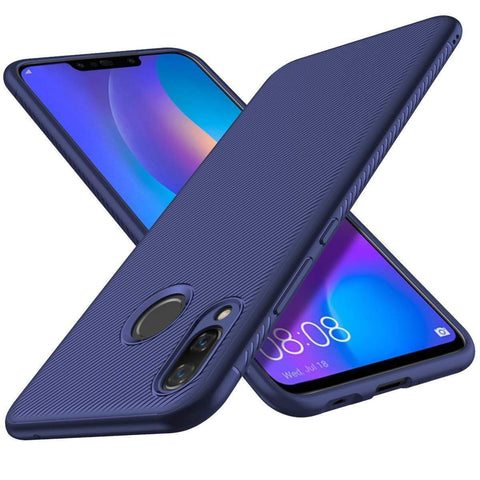 Image of REALIKE Samsung M20 Case, Flexible Carbon Fiber Full Shockproof Case for Samsung Galaxy M20 (Carbon Blue)