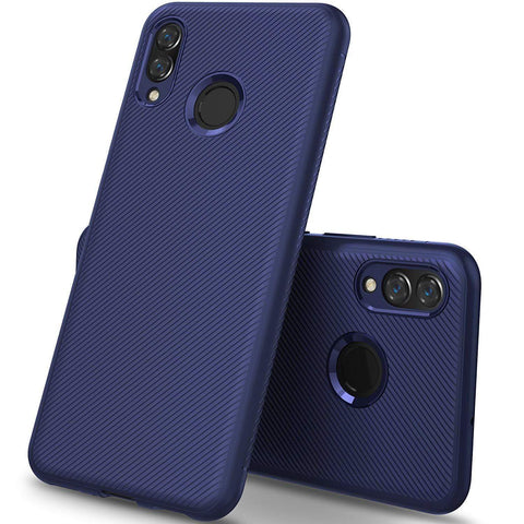 Image of REALIKE Samsung M20 Case, Flexible Carbon Fiber Full Shockproof Case for Samsung Galaxy M20 (Carbon Blue)