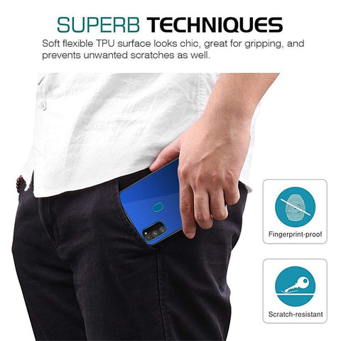 Image of REALIKE Samsung M30S Back Cover, Full Glass Anti Scratch Full Shockproof Back Case for Samsung M30