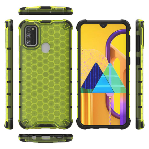Image of REALIKE Samsung M30S Back Cover, Full Transparent Anti Scratch Full Shockproof Back Case for Samsung M30S (Clear/Green)