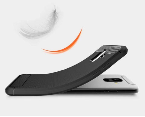 Image of REALIKE Samsung M40 Back Cover, Carbon Fiber Full Shockproof Back Case for Samsung M40 (Carbon Blue) (Carbon Blue)